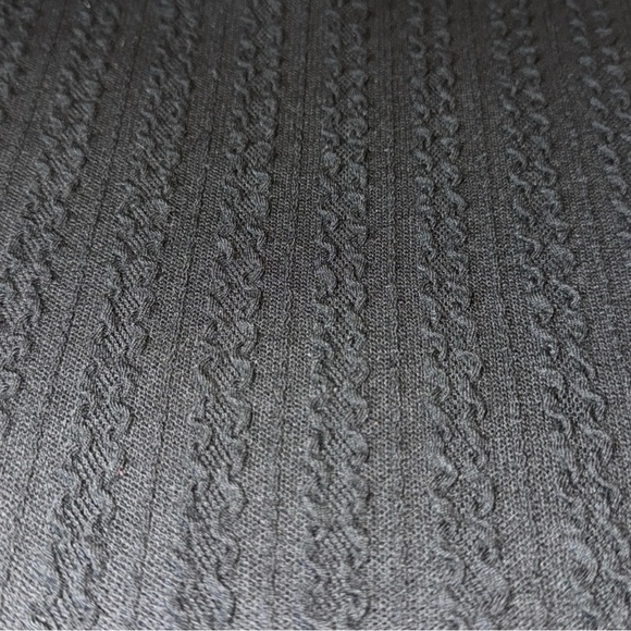 Wednesday Style, Ribbed Black, Long Sleeve Collared Dress - Picture 11 of 16